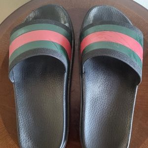 GUCCI - Men's Web Signature Stripe Slide Sandals